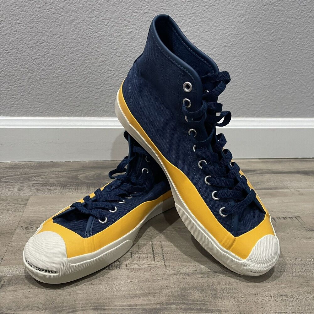 Converse Shoes Mens Size 8 Navy Yellow Jack Purcell Pro High Pop Trading Company
